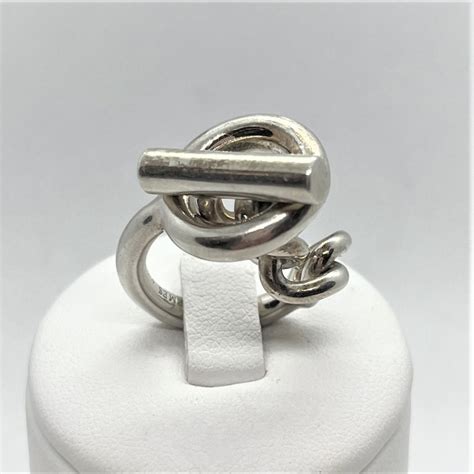 bague hermes argent pas cher|bague Hermes argent maillon.